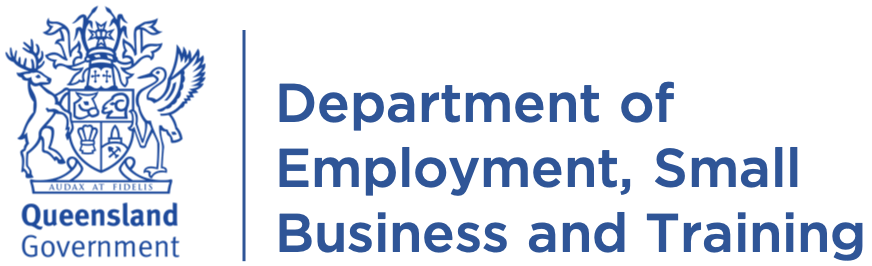 Department of Employment, Small Business and Training logo